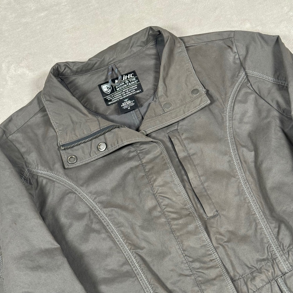 KUHL Projekt Jacket Womens Medium Gray Cinched Waist Outdoor Utility Coat